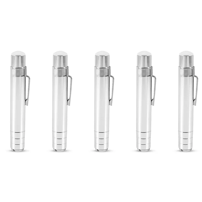 Soporte de tiza de Metal para pizarra de profesor, bolso de mano con Clip para ahorro de tiza, plateado, 5 uds.