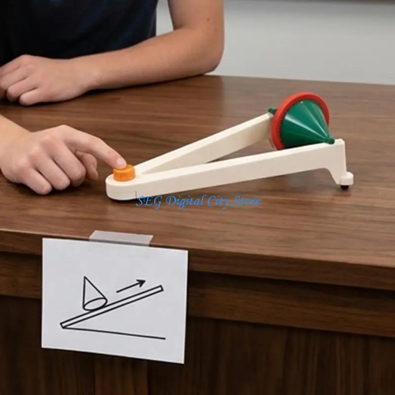 U75B Physics Teaching Aid Balance Model with Tapered Roller and Sloped Track Hands On Classroom Demonstrator for Mechanics