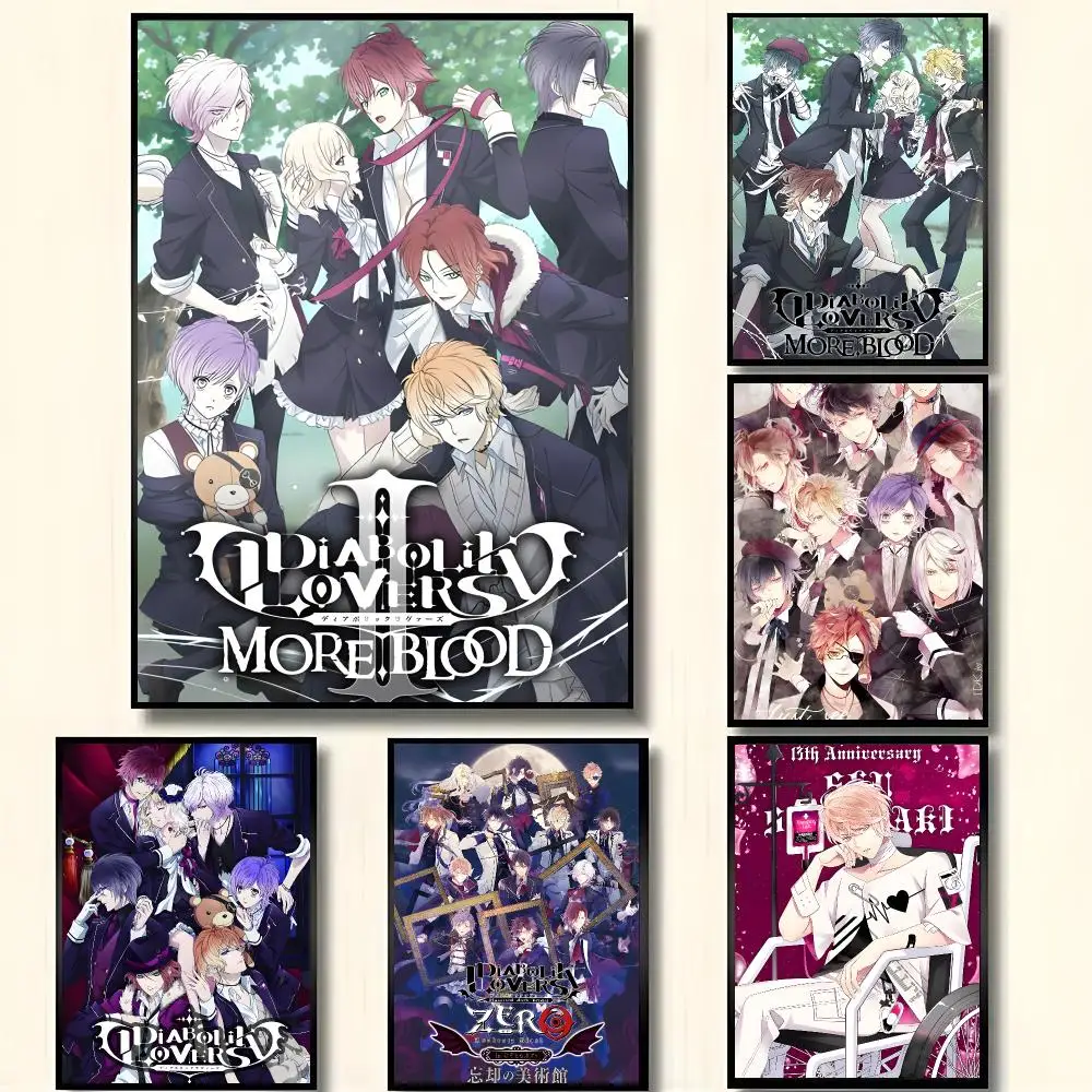 1PC Game D-Diabolik Lovers Poster Room Decor Home Wall Art Printing Waterproof Garage Bed Room Posters Gift