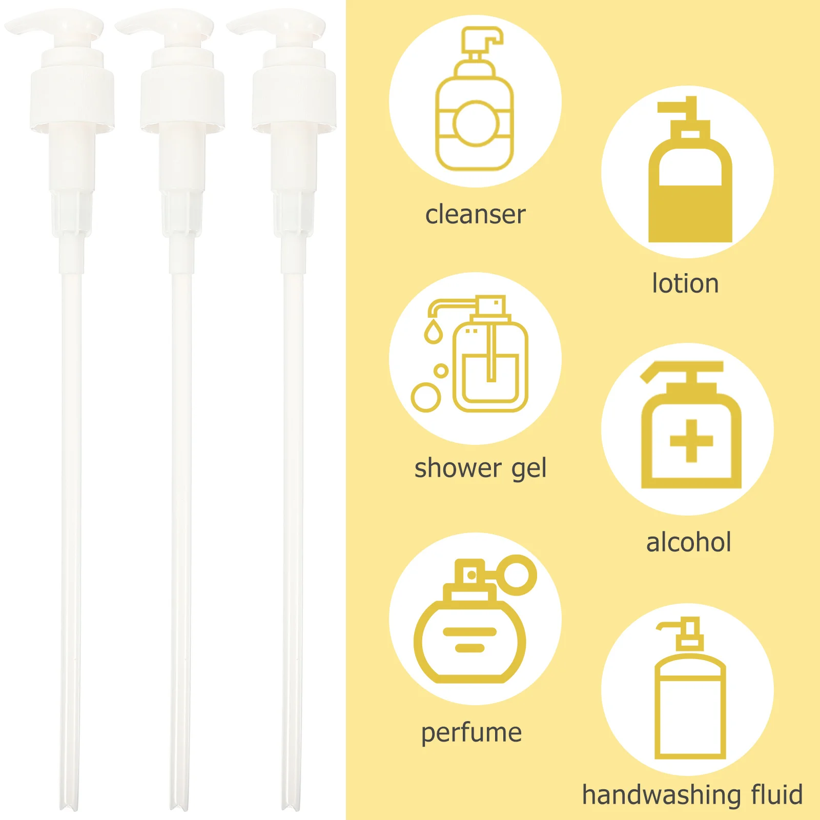 

3Pcs Foam Soap Pump Head Replacement Bottle Dispenser Premium Quality for Shampoo Lotion Shower Gel Cleanser Reusable Function