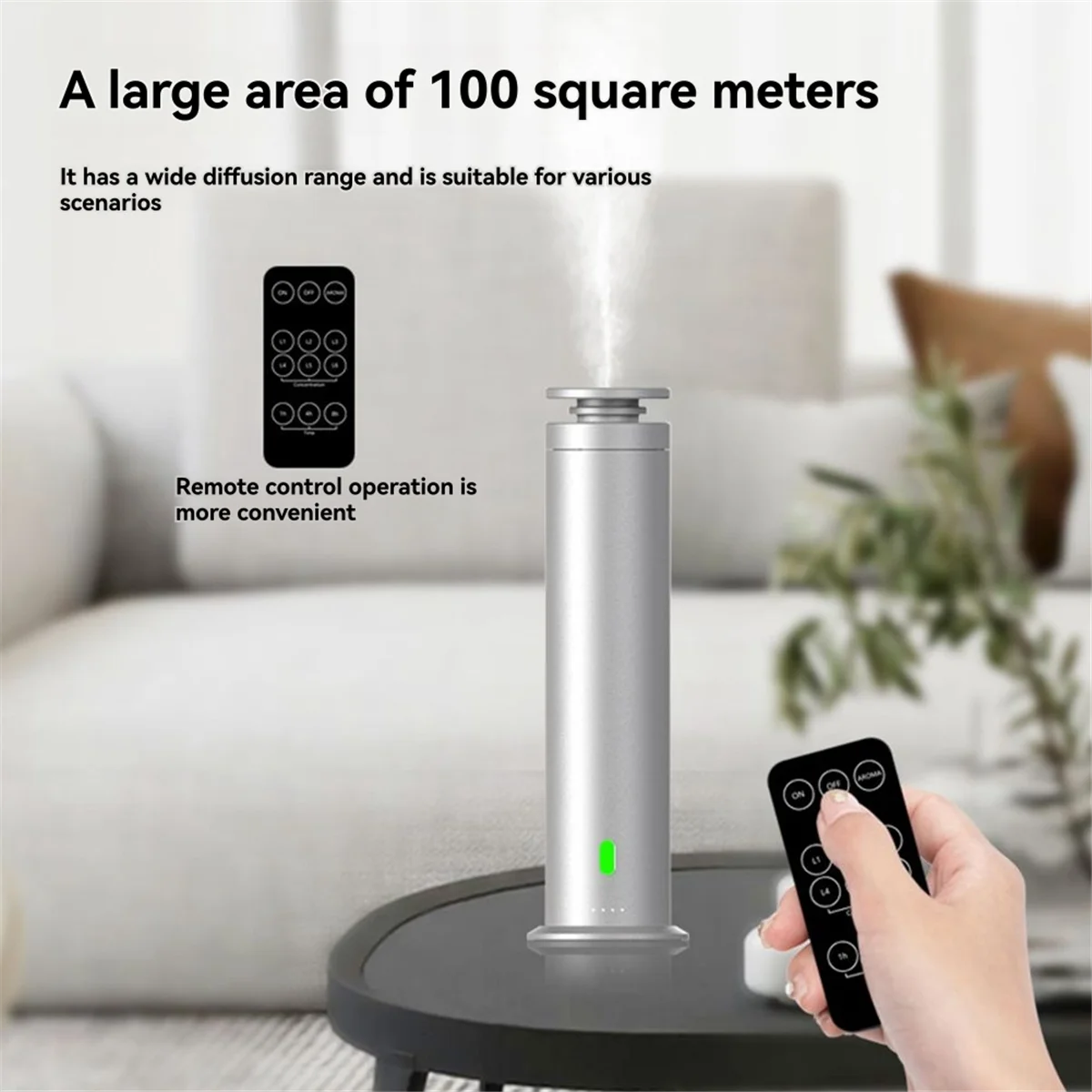 Diffuser Aromaterapi Tanpa Air 120ml dengan BT & Remote Control,(AS),A