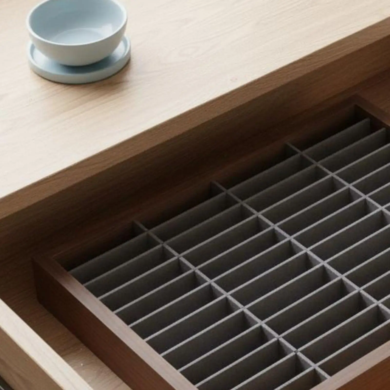 Walnut Color Jewelry Organizer Tray with Slots for Bracelet Display and Bangle Storage for Jewelry Packaging