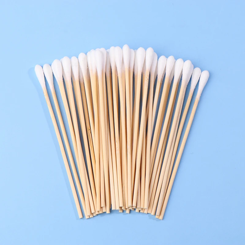 250 PCS/5 กระเป๋า 8/10/12 ซม.ผ้าฝ้าย Swabs ไม้ Sticks Cotton Tipped Applicator ทิ้งผ้าฝ้าย Swabs สําหรับทําความสะอาดทุกวันใช้