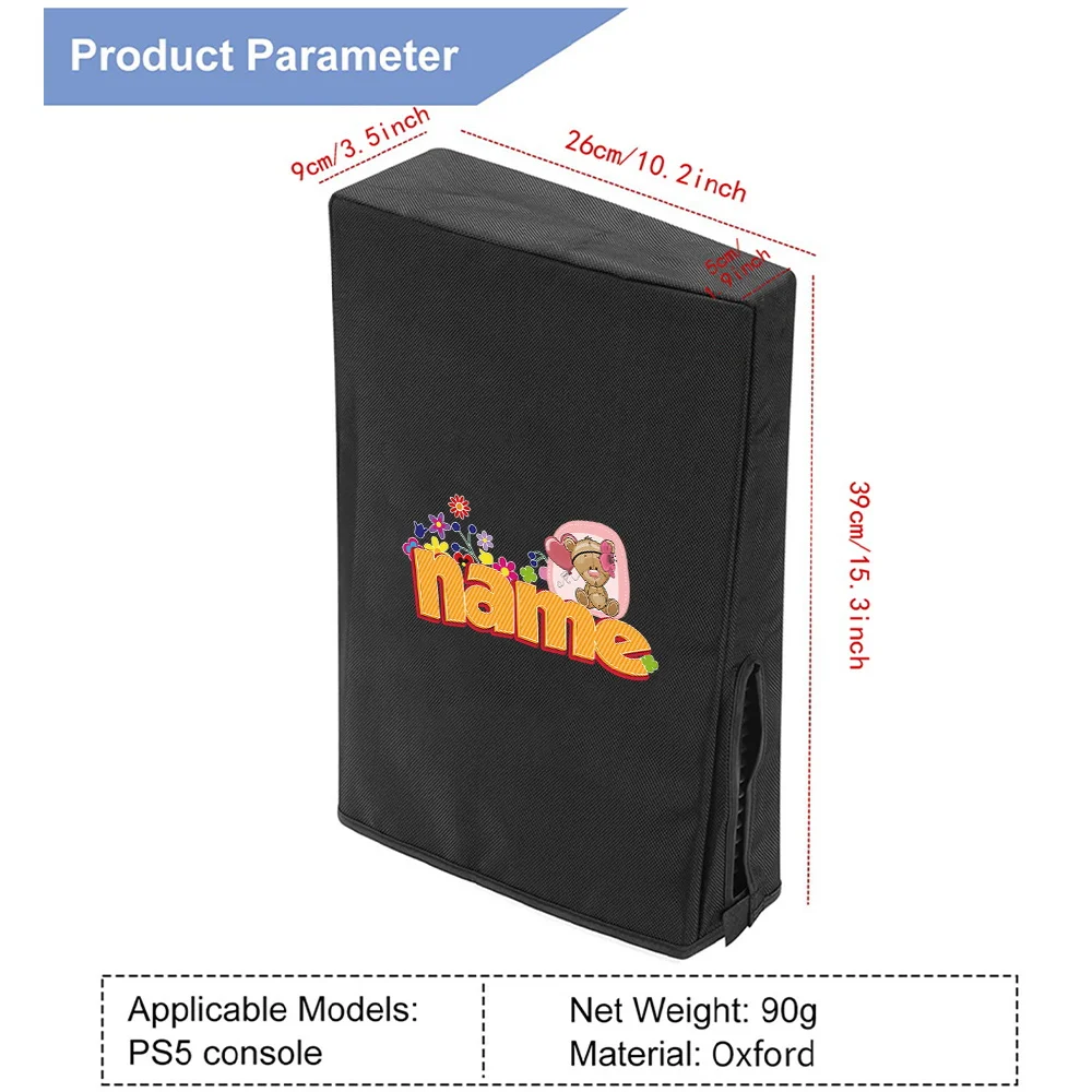 تخصيص أي اسم غطاء غبار بلاي ستيشن 5 PS5 لعبة وحدة التحكم الغطاء الواقي غطاء مقاوم للخدش أداة حماية المضيف #2