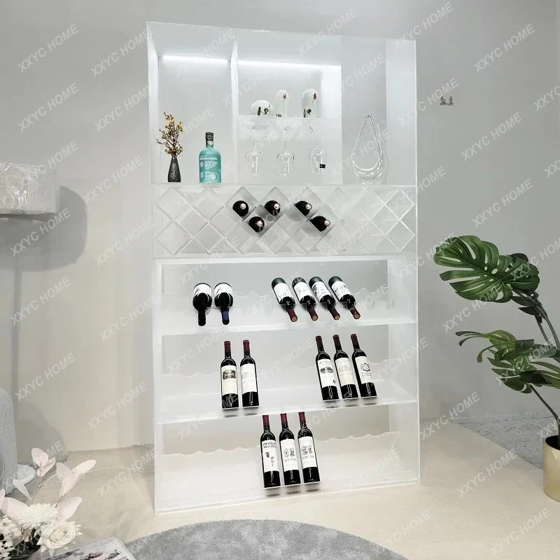 X Acrylic Antique Shelf Hand-Made Transparent Display Shelf Storage Display Bookcase Multifunctional Wine Cabinet