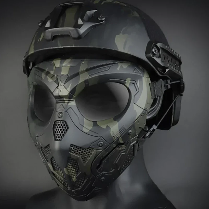 ERQYGRA Airsoft Mask Tactical Paintball Protective Full Face Shooting CS Wargame Accesories Halloween New Equipment Breathable