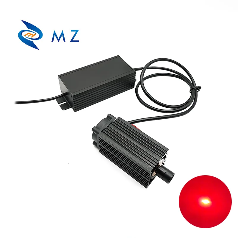 High Brightness Adjustable Focusable 638nm 500mw 1000mw Red Dot Laser Diode Module With Adapter Supply Industrial Grade
