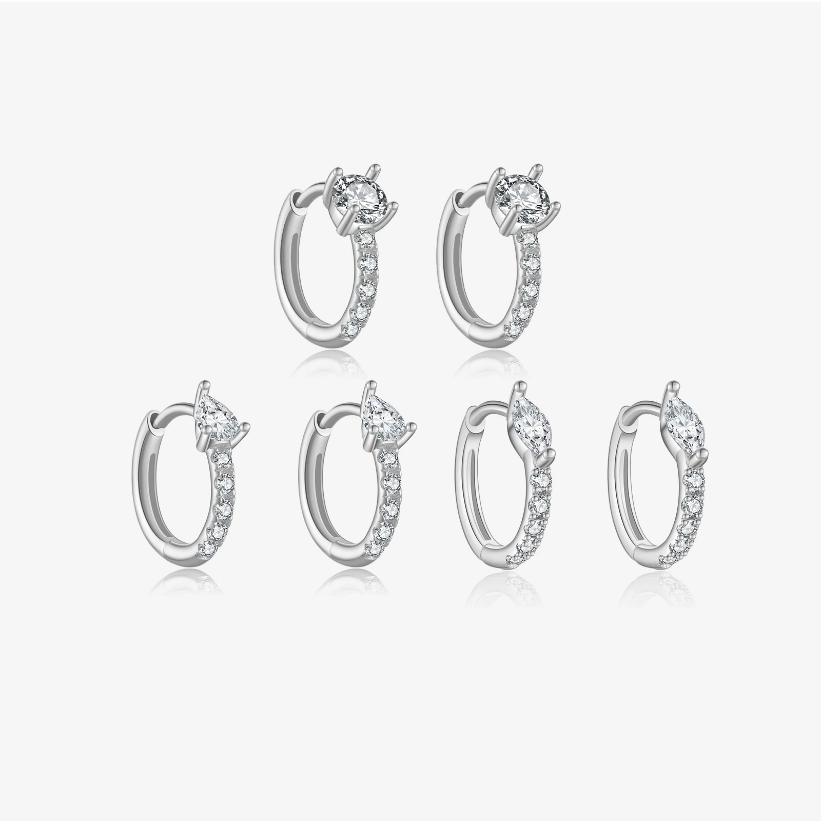 

Серьги-кольца VEWANT из стерлингового серебра 925 пробы в форме груши с цирконием и фианитом, 2024, роскошный подарок, женская вечерние ювелирные изделия, серия