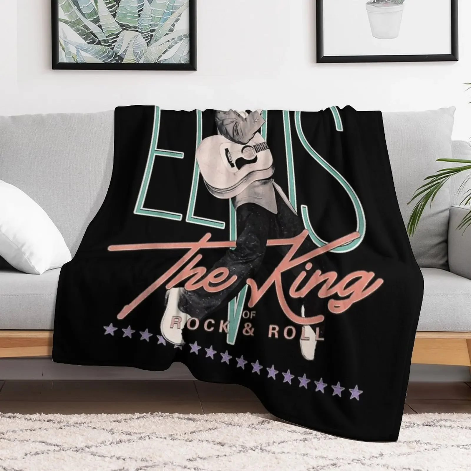 Elvís Présléy Official Vintage Design The King Throw Blanket Bed linens anime heavy to sleep Blankets