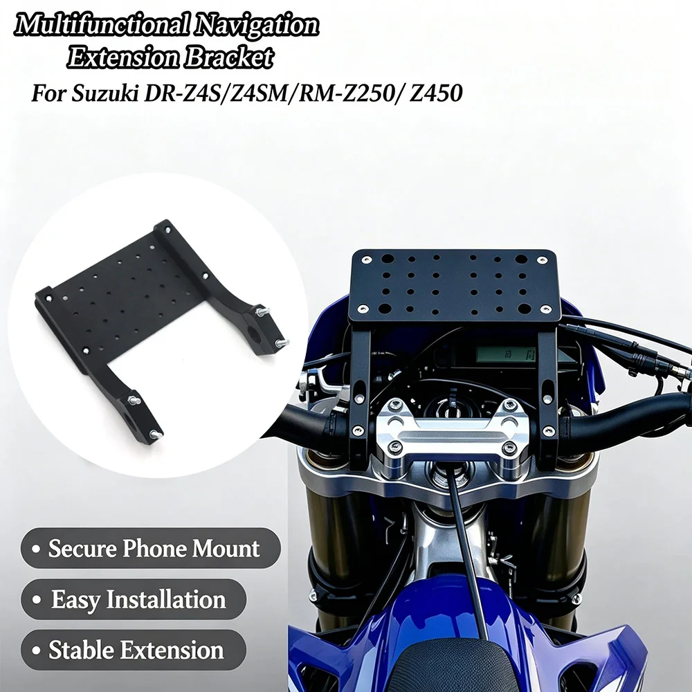 for-suzuki-dr-z-4sm-dr-z-400sm-dr-650s-dr-650se-motorcycle-accessories-expansion-gps-mobile-phone-navigation-holder-rm-z-450d