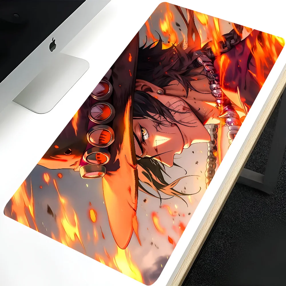 

1pc hot anime O-One P-Piece Ace non-slip mouse pad suitable for office computers laptops e-sports game desk mats XXL Keyboard