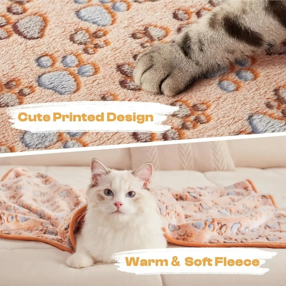 Cute Double-sided Pet Mats Short Soft Pet Sleeping Bed Warm Coral Fleece Kitten Cushion For Cats Small Dogs