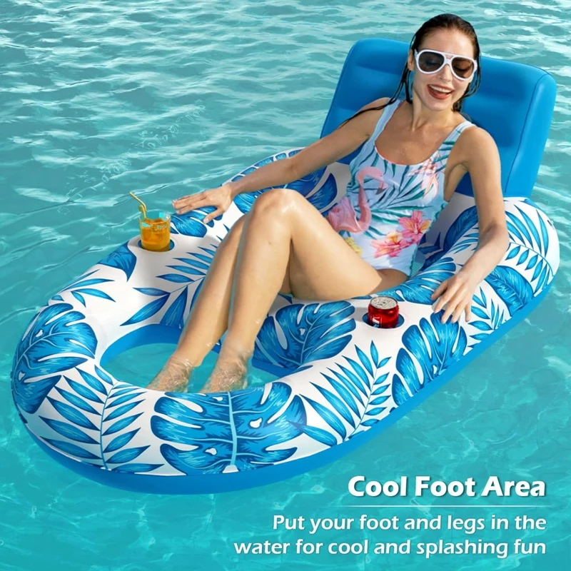 

Swimming Pool Inflatable Floating Row Beach Water Mattress Sleeping Bed Air Floating Sofa Comfortable Lounger Floaties Lake Raft