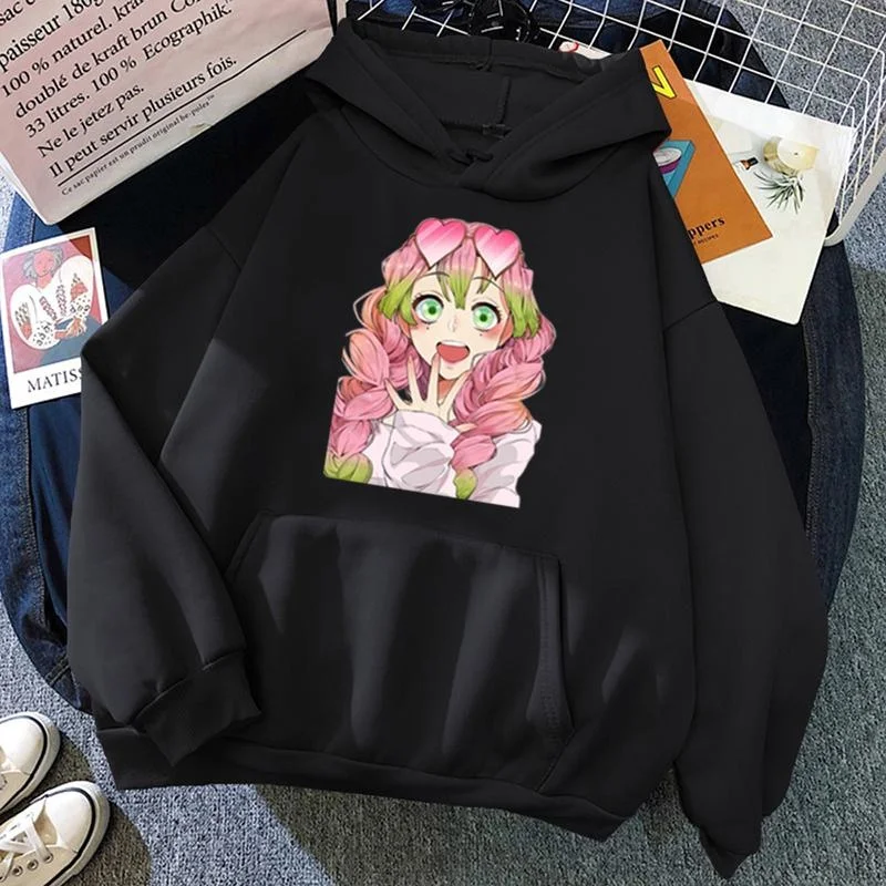 New Hoodie Cute Kanroji Mitsuri Graphic Print Pullover Women Streetwear Fashion Anime Hooded