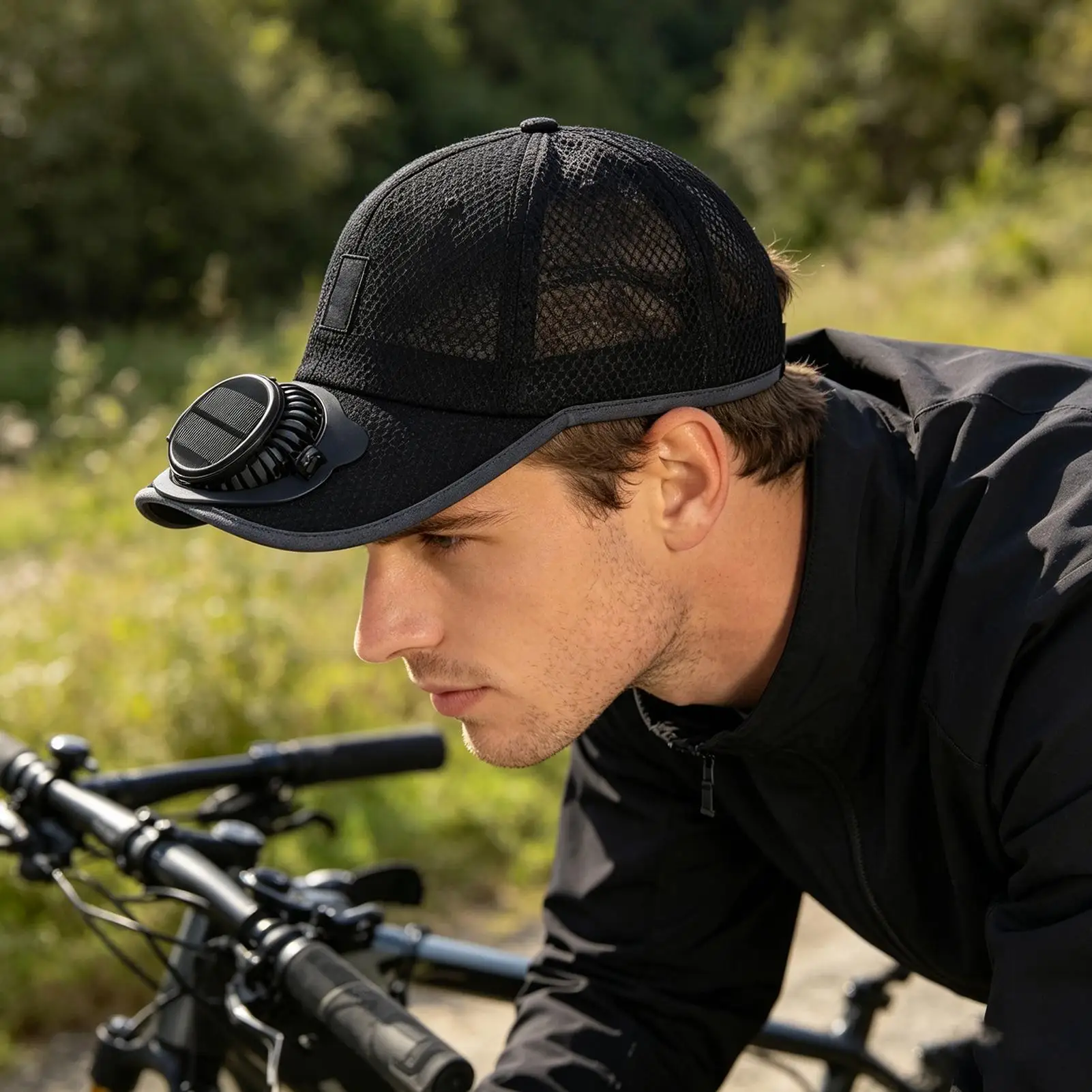Breathable Sunhat with Solar Fan Sun Block Baseball Hat with Solar Fan USB Charging Fan Outdoor Sunhats Sunscreen Sunshade Hats