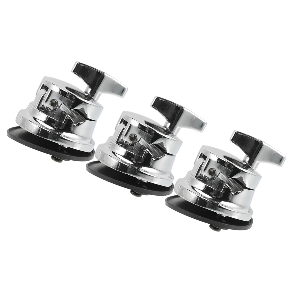 

3 Pcs Drum Leg Base Installation Bracket Mount Cymbal Stand Multi Clamp Accessories