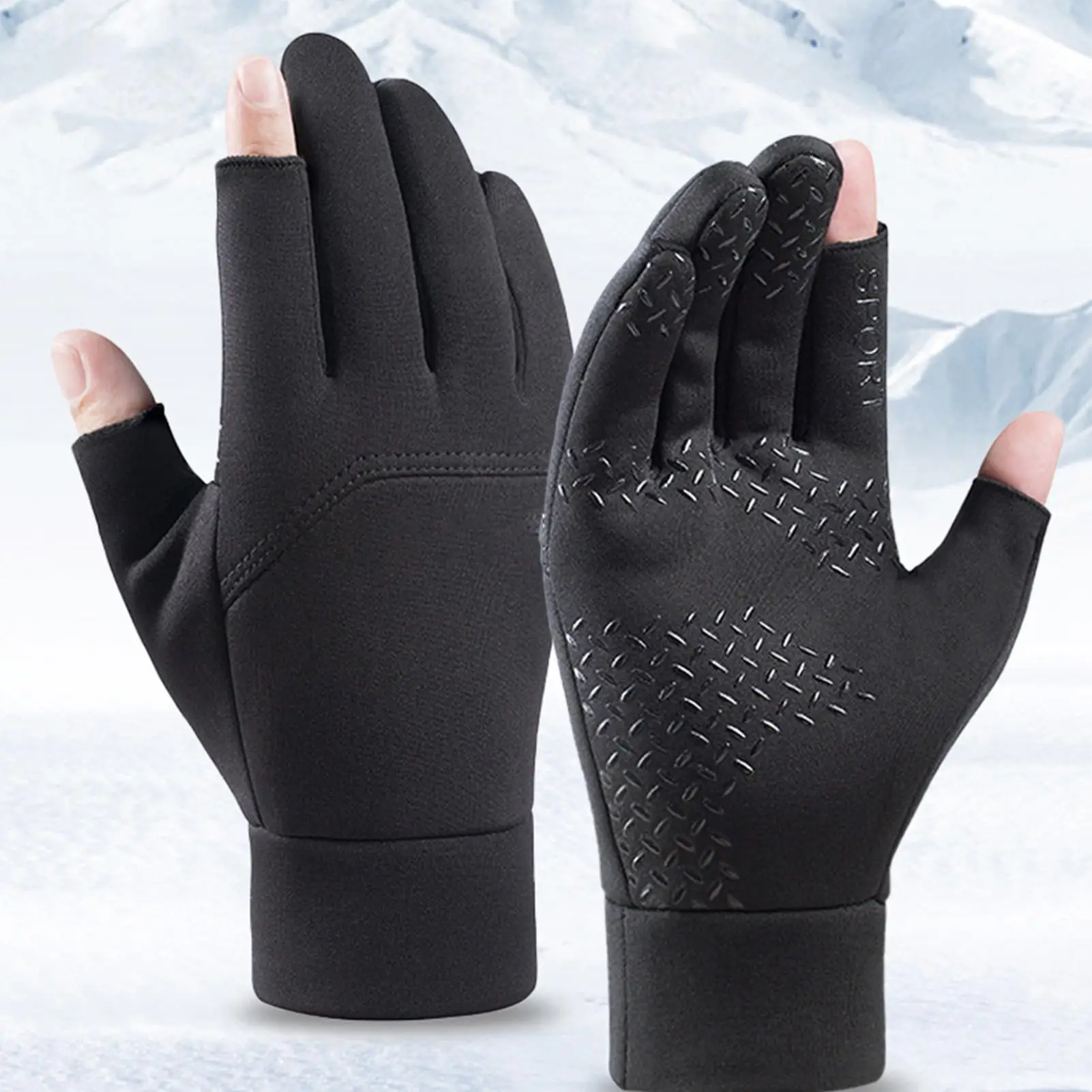 

Перчатки с подогревом, электрическая грелка для рук, перезаряжаемая от USB, велосипедные перчатки с двумя пальцами и сенсорным экраном для мужчин и женщин, мотоциклетные велосипедные лыжи