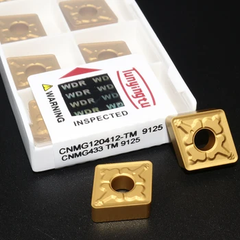 10 個 CNMG 120404   TM 9125 ターニングタングステン CNMG 120408   超硬インサート CNMG 120412   鋼用旋削工具ホルダーブレード