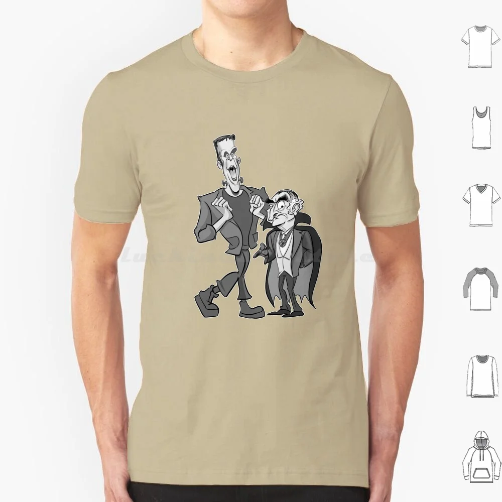 Herman And Grandpa T Shirt 6Xl Cotton Cool Tee Munsters Herman Herman Munster 60S Retro Caricature