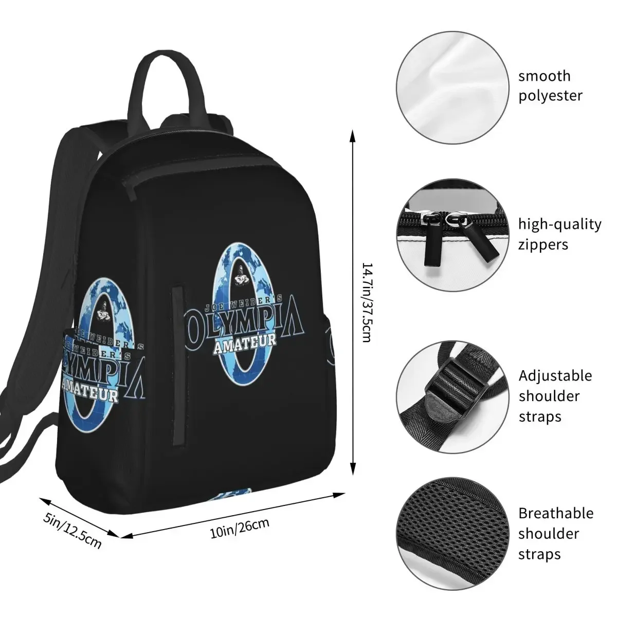 Future Mr OLYMPIA Motivations Backpack Student BookBag Children School Bag Computer Shoulder Bags Boys Girls