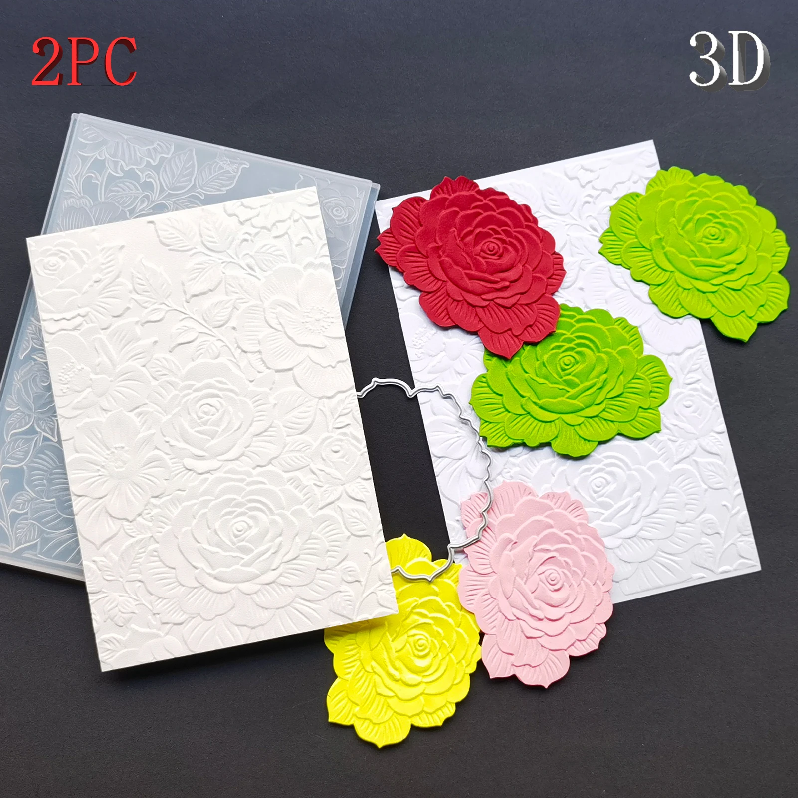 Neuer 3D-Reliefordner und Stanzabstimmung, themen um den wunderschönen Rosenstil, der für DIY handgefertigte Buchstaben-Hintergrund verwendet wird