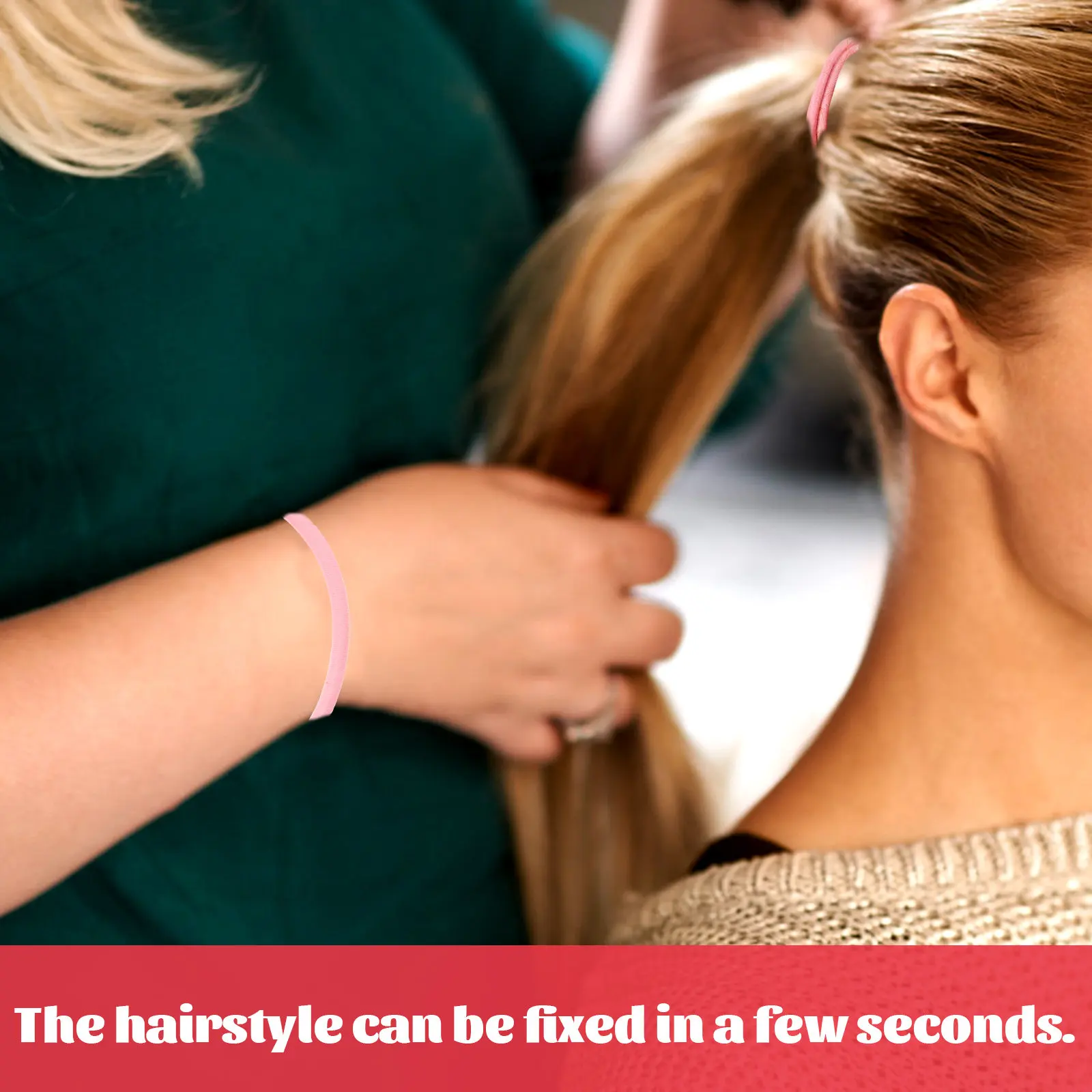 

100Pcs Creative Hair Ties Elastic Hair Bands Tiny Colorful Scrunchies for Women Fashion Party Daily Outfit