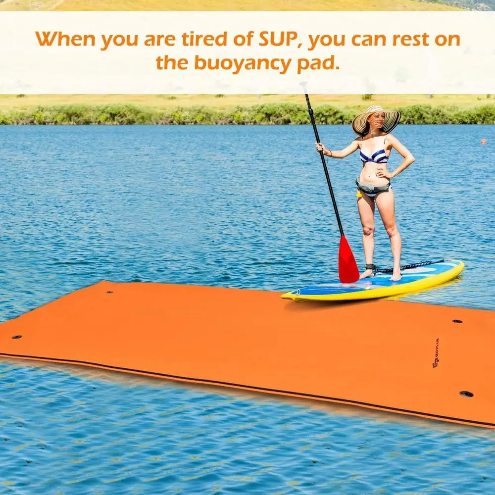 

Inflatable Water Mats for Lily Pads, Recreation, and Relaxation - Durable XPE Foam for Beach, Ocean, and Lake