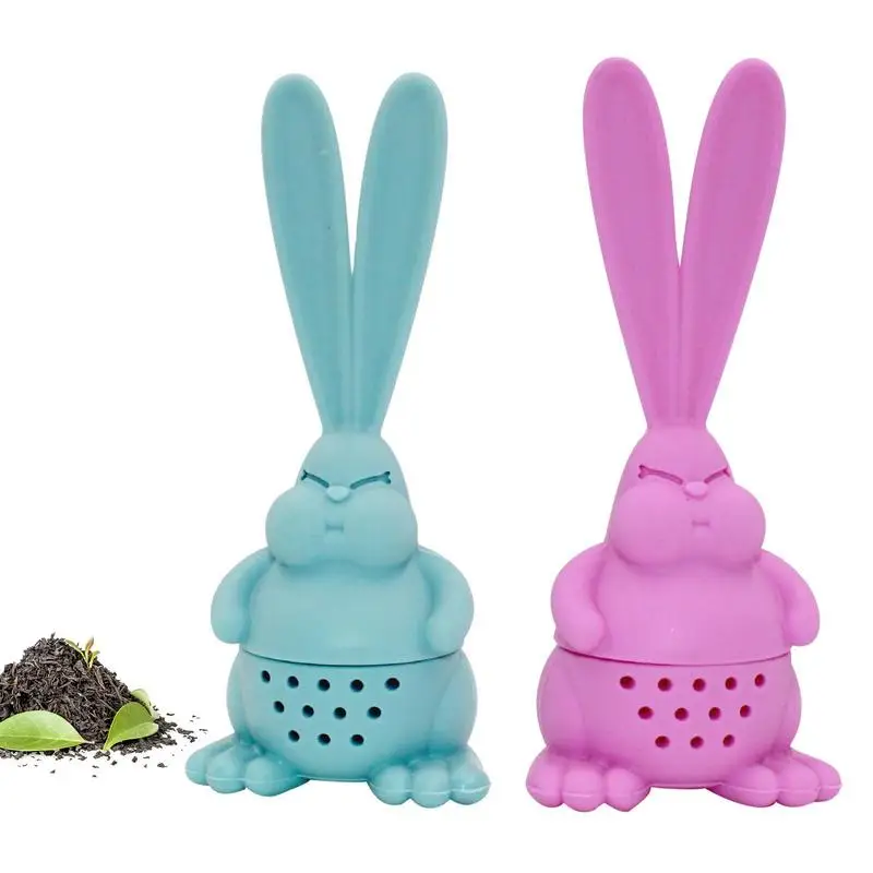 Bunny Tea Infuser Angry Bunny Loose Leaf Tea Steeper With 2 Big Ear Heat Resistant Silicone Tea Infuser Tea Infusers For Loose