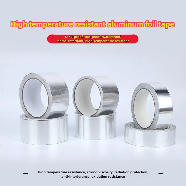 

Silver Aluminum Foil Tape Heat Resistant Adhesive Leak Proof Repair Patch Waterproof Stickers Kitchen Sealing Duct