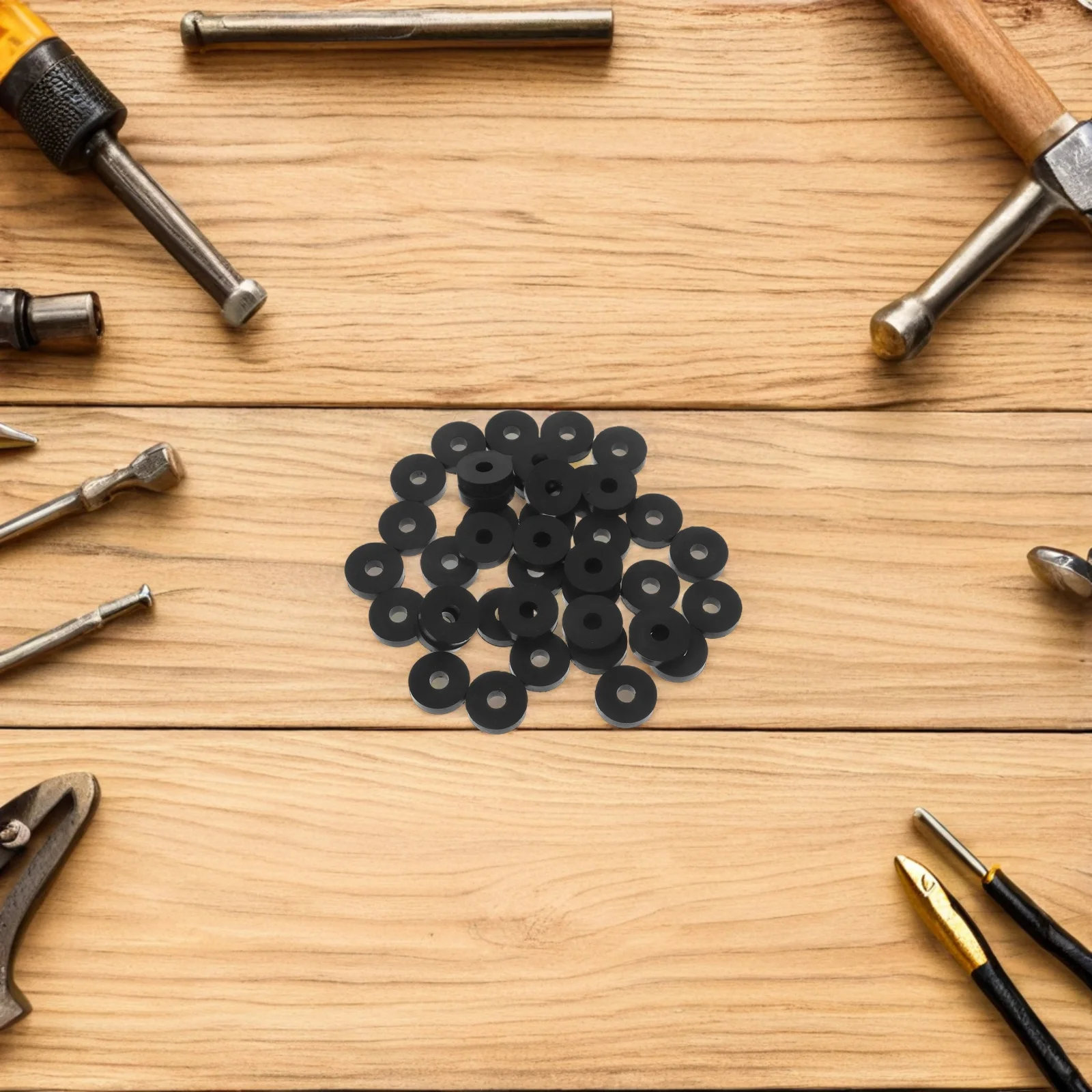 

50Pcs Black Rubber Washers O Shape 20mm Od 6mm Id 5mm Thick Anti Vibration Machine Isolation Dampers Pads Rubber Washers