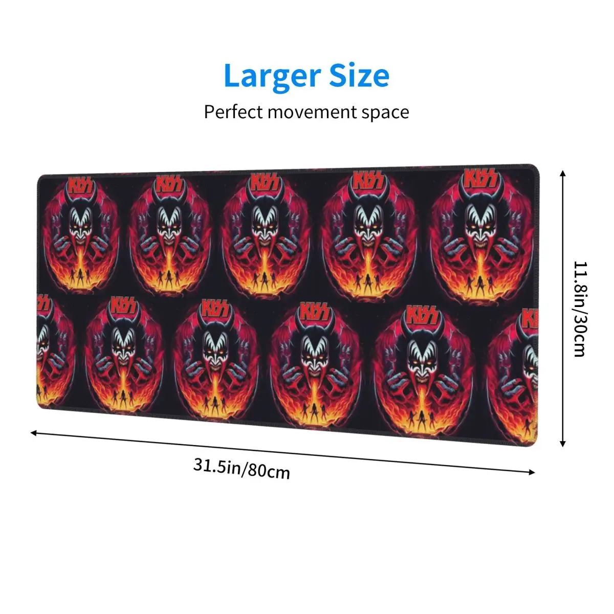 Large Mouse Pad KISS The Band Demon Red Rock Music Gamer PC Laptop Mats Keyboard Carpet Computer Gaming Desk Mat