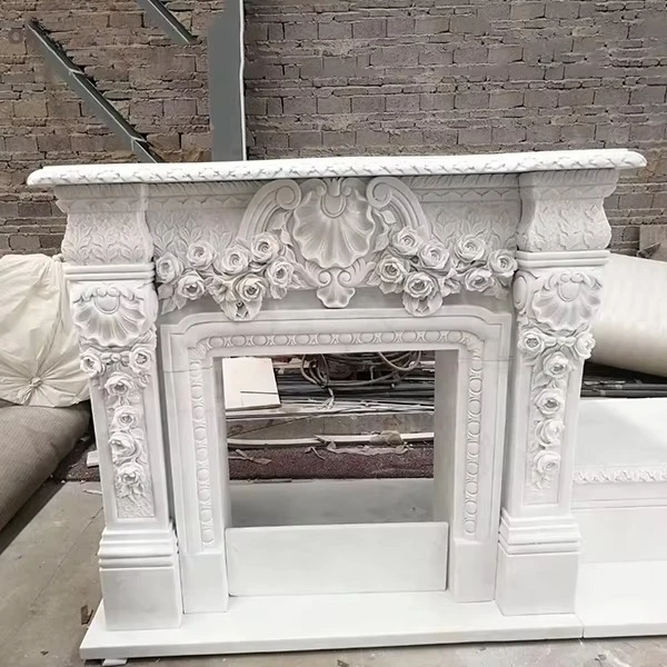 Home Decor Modern Marble Electric Fireplace