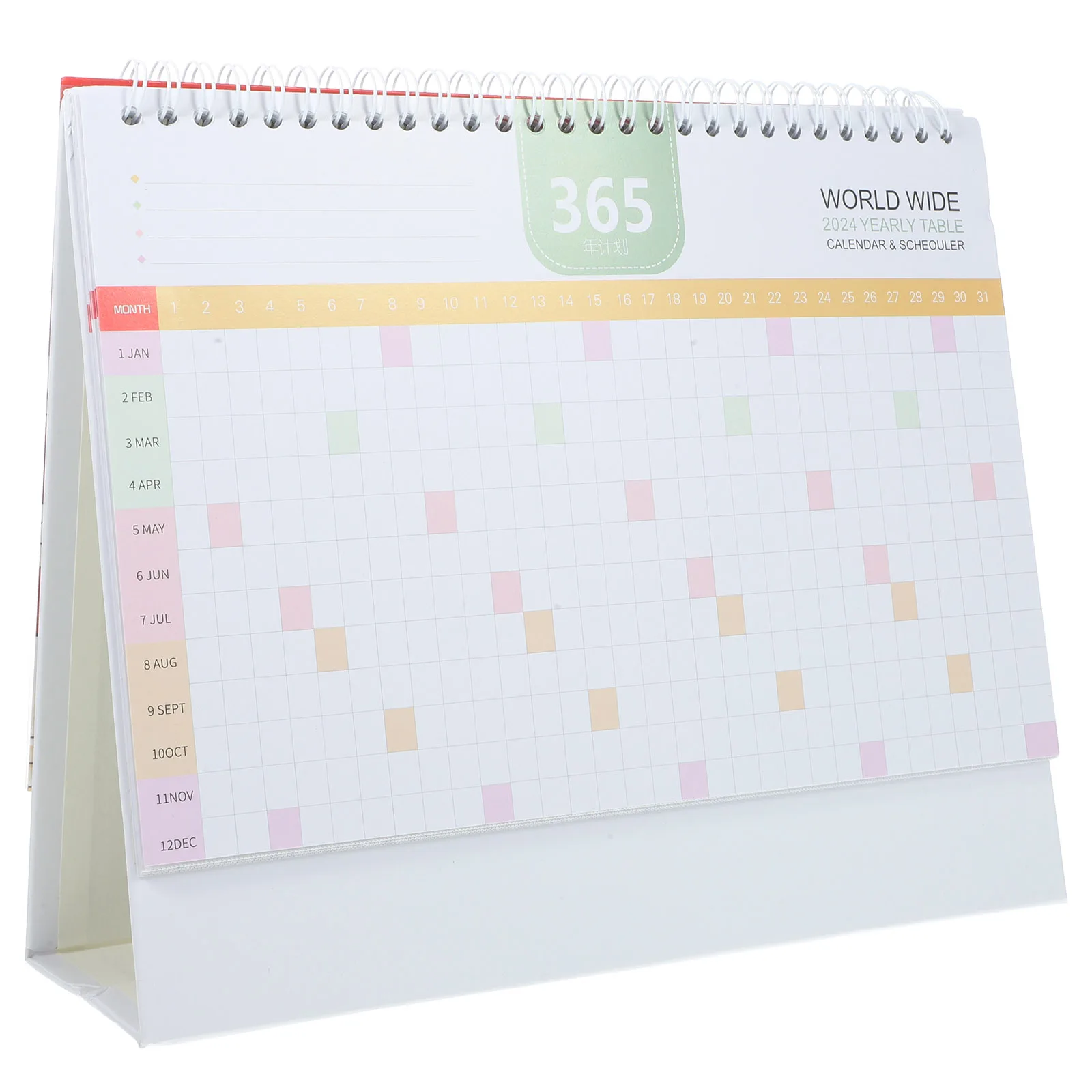 

Year of The Dragon Desk Calendar Tabletop Home Office Calendars for Creative Desktop Chinese New Ornament