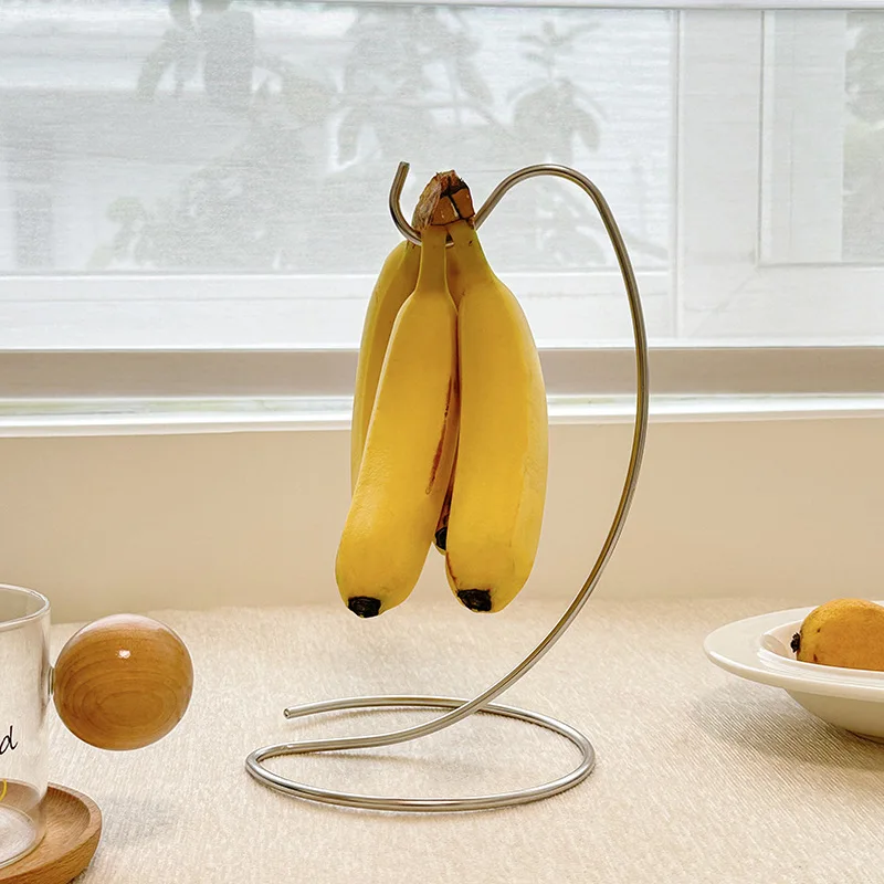 Bananenhalter-Ständer Hält Bananen Frisch Moderner Aufhänger Baumständer-Haken für Küchenarbeitsplatte Niedliches Küchen-Gadget – Detail 5