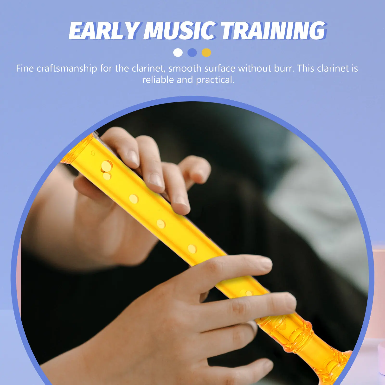 1Set Clarinet Beginner Practice Instrument 8-Hole Resin Soprano Recorder for Musical Literacy Development Rich