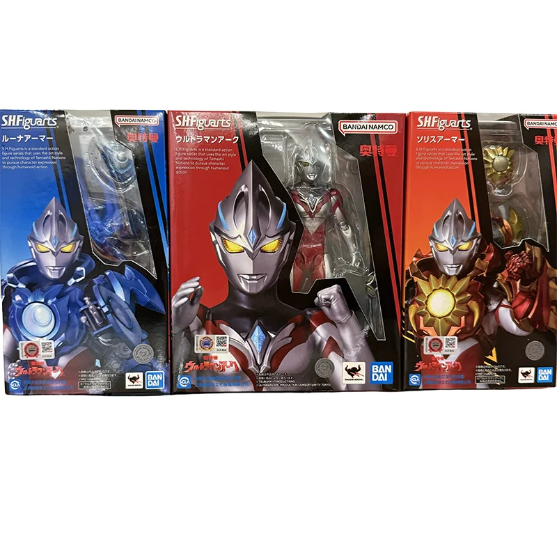 Spot Direct Delivery Bandai Original Ultraman Anime Model SHF ULTRAMAN ARC SOLIS ARMOR LUNA ARMOR Action Figure Toys For Kids