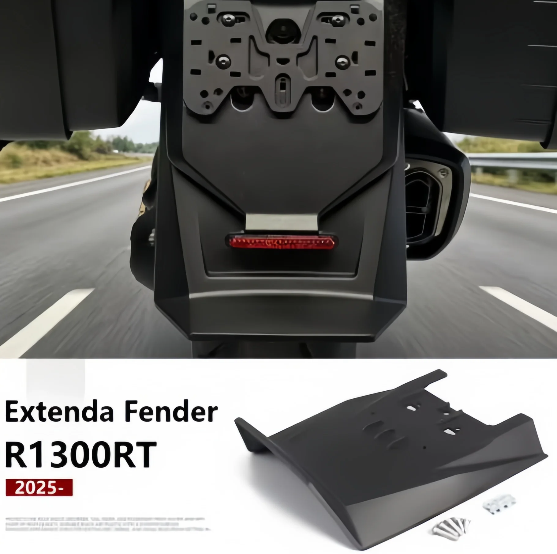 For BMW R1300 RT R 1300 RT 1300RT 2025 2026 Motorcycle Lengthen Rear Fender Wheel Extension Fender Mudguard Splash Guard