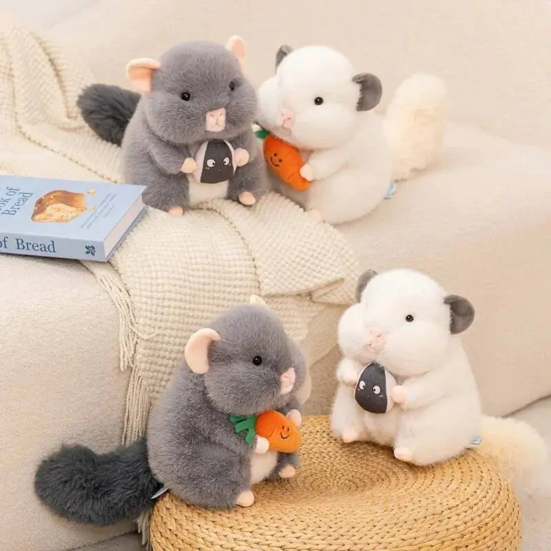 

Cute Plush Golden Bear Toy Cute Doll Hair Mouse Eat Carrot Seed Doll Hamster Gift Lifelike Animal Simulation Stuffed Doll Kawaii