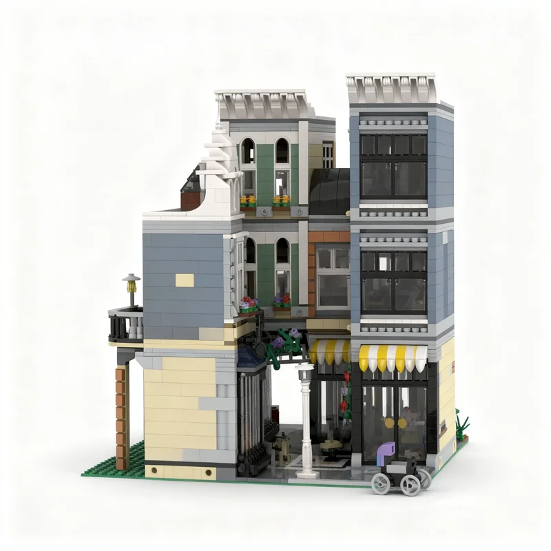 3096pcs MOC Assembly Alleyway Inverted Corner Alt Build Model Building Blocks Christmas Gifts DIY Assemble Architecture Toys