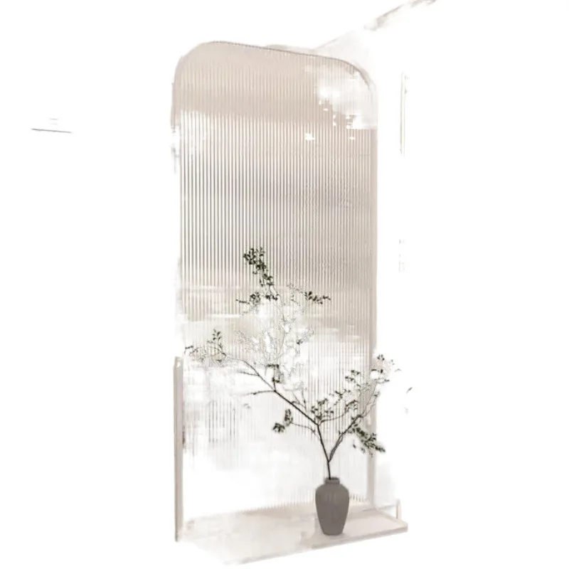 قسم مدخل متحرك، بسيط، بدون شاشة تثقيب، دخول الباب، أريكة غرفة المعيشة تحجب زجاج غرفة النوم