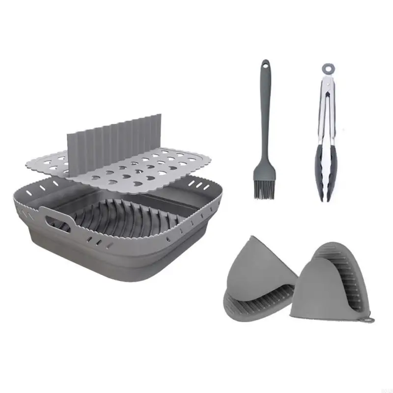 D0ab silicone air fryers liner tái sử dụng không khí có thể sử dụng được với các phụ kiện không khí chia
