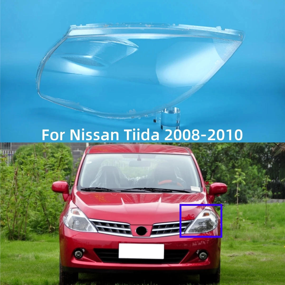 

For Nissan Tiida 2008 2009 2010 Accessories For Vehicles Headlights Lamp Cover Replace The Original Lens