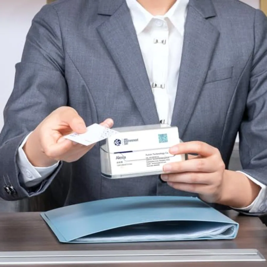 20 عبوة من حامل بطاقات العمل الأكريليك للمكتب من البلاستيك الشفاف، حامل بطاقة عرض الأعمال، حامل بطاقة العمل #5