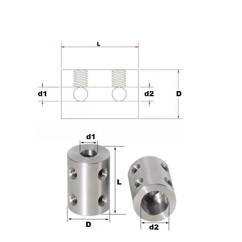 1Pcs Rigid Shaft Coupling 4-12mm CNC Motor Jaw Shaft Coupler Connector Sleeve #45 Steel Transmission Connector High Quality