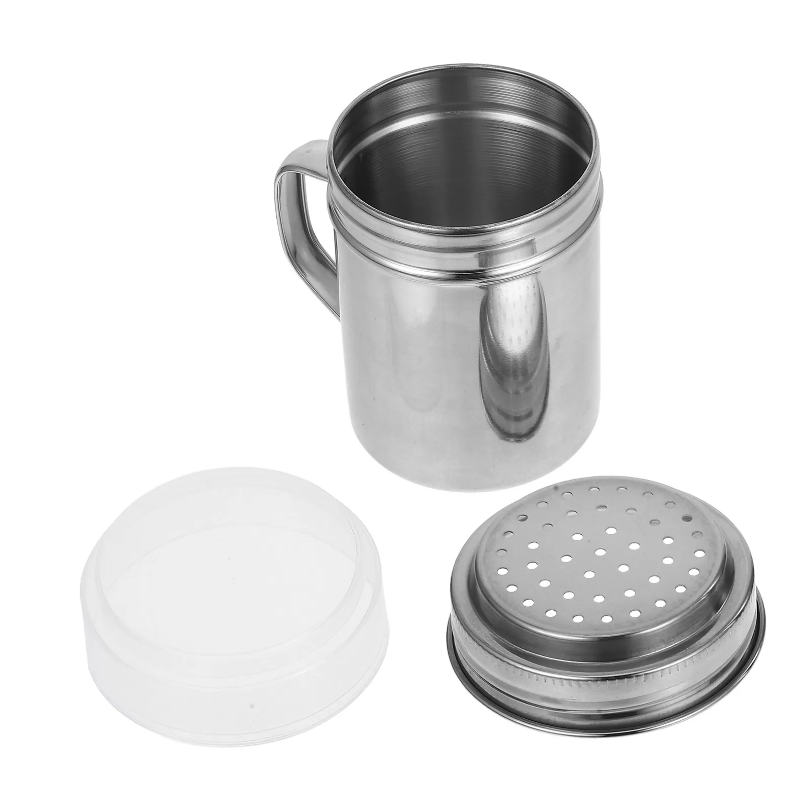 Premium Stainless Steel Powder Shaker Ideal for Matcha Cocoa Powder Flour Sugar Baking Coffee Shops Kitchen Dredge Seasoning