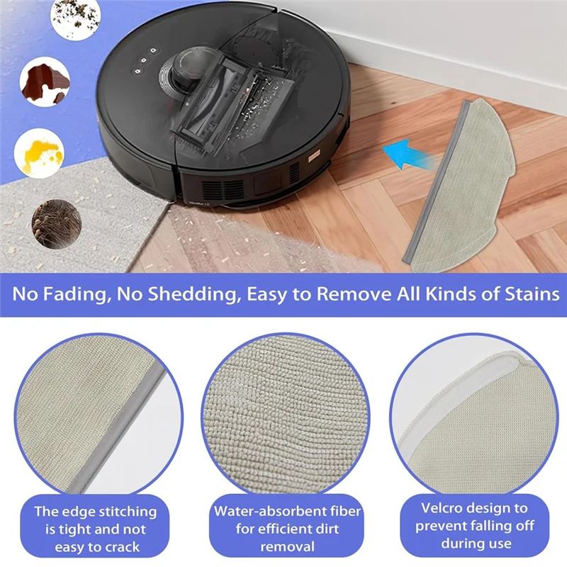 

A04G-для робота-пылесоса AIRROBO T20, основные боковые щетки, фильтры Hepa, подушечки для швабры, мешки для пыли, аксессуары