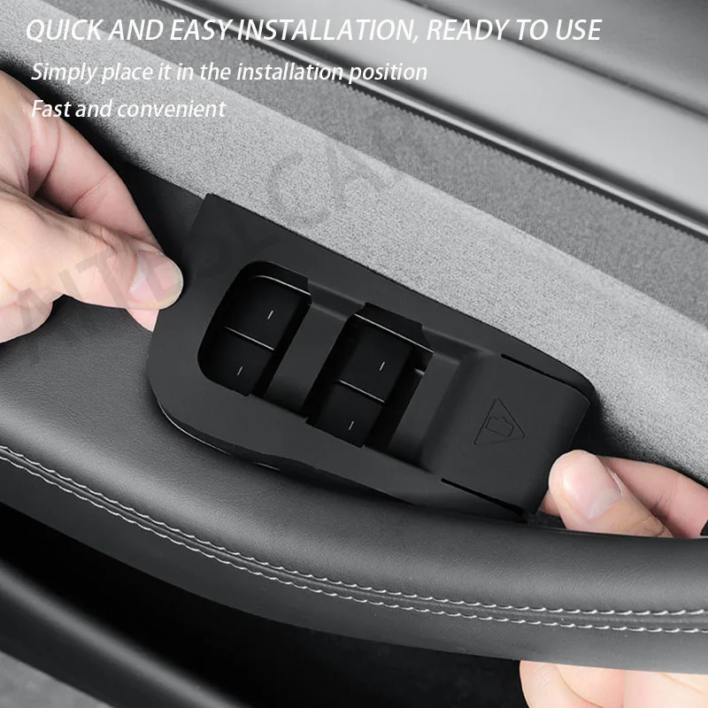 Car Glass Lifting Panel for Tesla Model Y Launch/Juniper 2026 Window Button Frame Protective Sticker Silicone Car Accessories