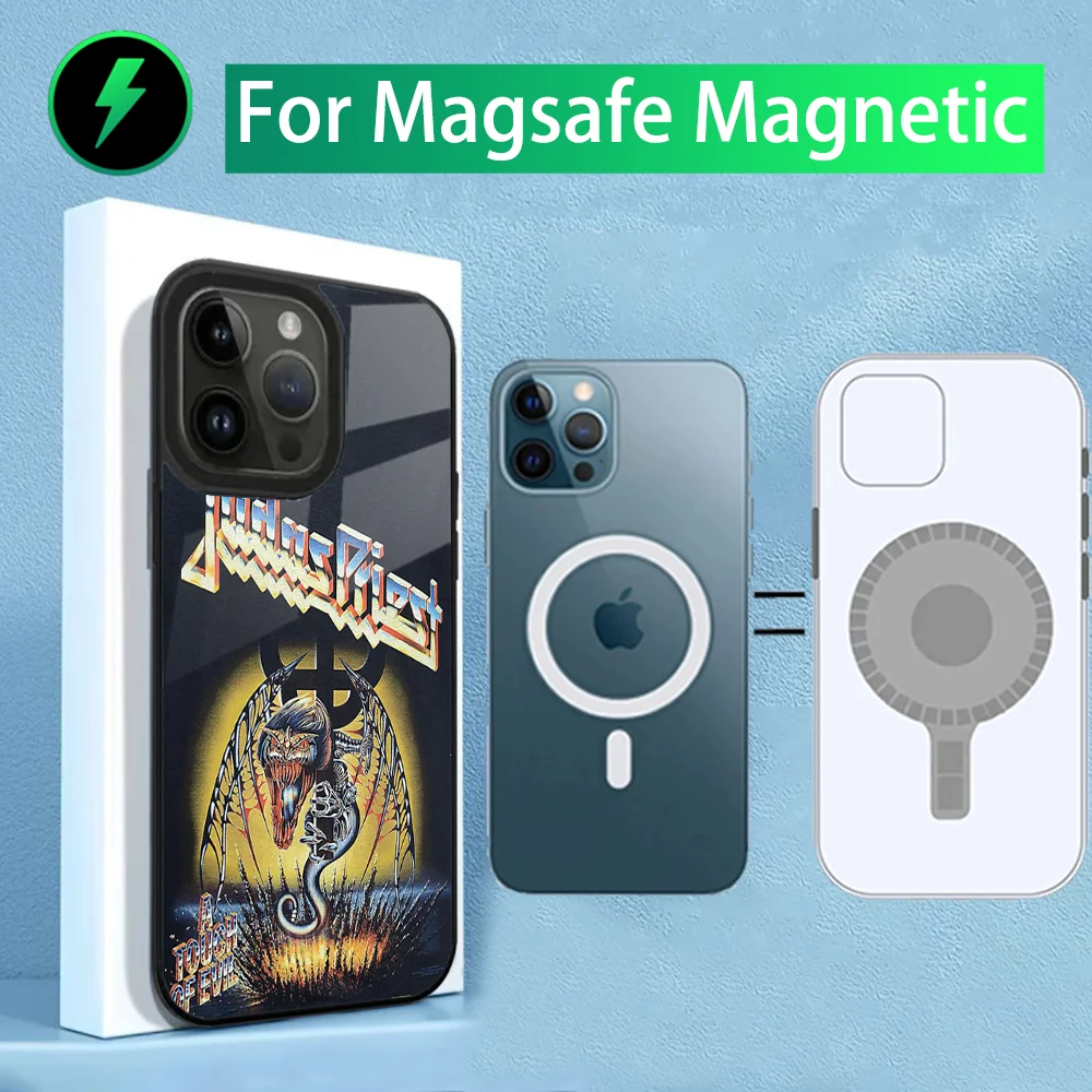 Rock Band J-Judas-S P-Priest-S Phone Case For iPhone 15,14,13,12,11,Plus,Pro,Max Mini Magsafe Magnetic Wireless Charging