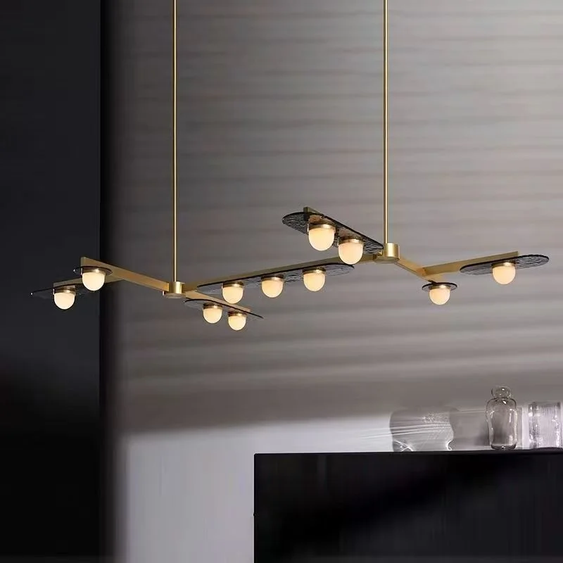 Designer Creative Restaurant Nordic Minimalist Lighting Sales Department Front Desk Decoration Wrought Iron Lighting Fixtures