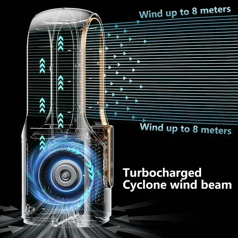 USB Air Cooler 6-speed Silent Timed Air Conditioning Cooling Fan Bladeless Electric Fan Portable Humidifier Air Conditioning Fan